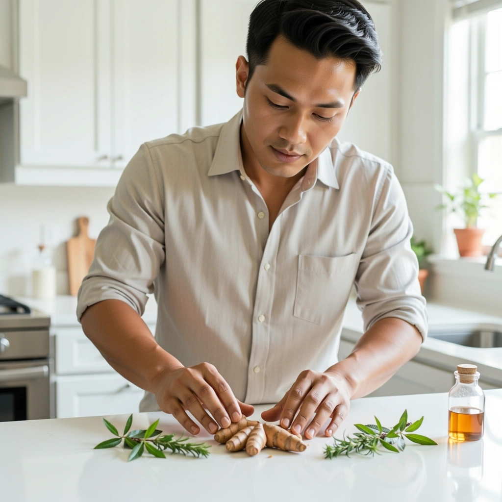 Lelaki cergas dengan gaya hidup sihat